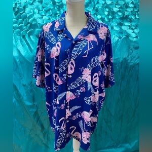 Unbranded‎ size 2X Hawaiian vacation tropical flamingo lightweight summer spring